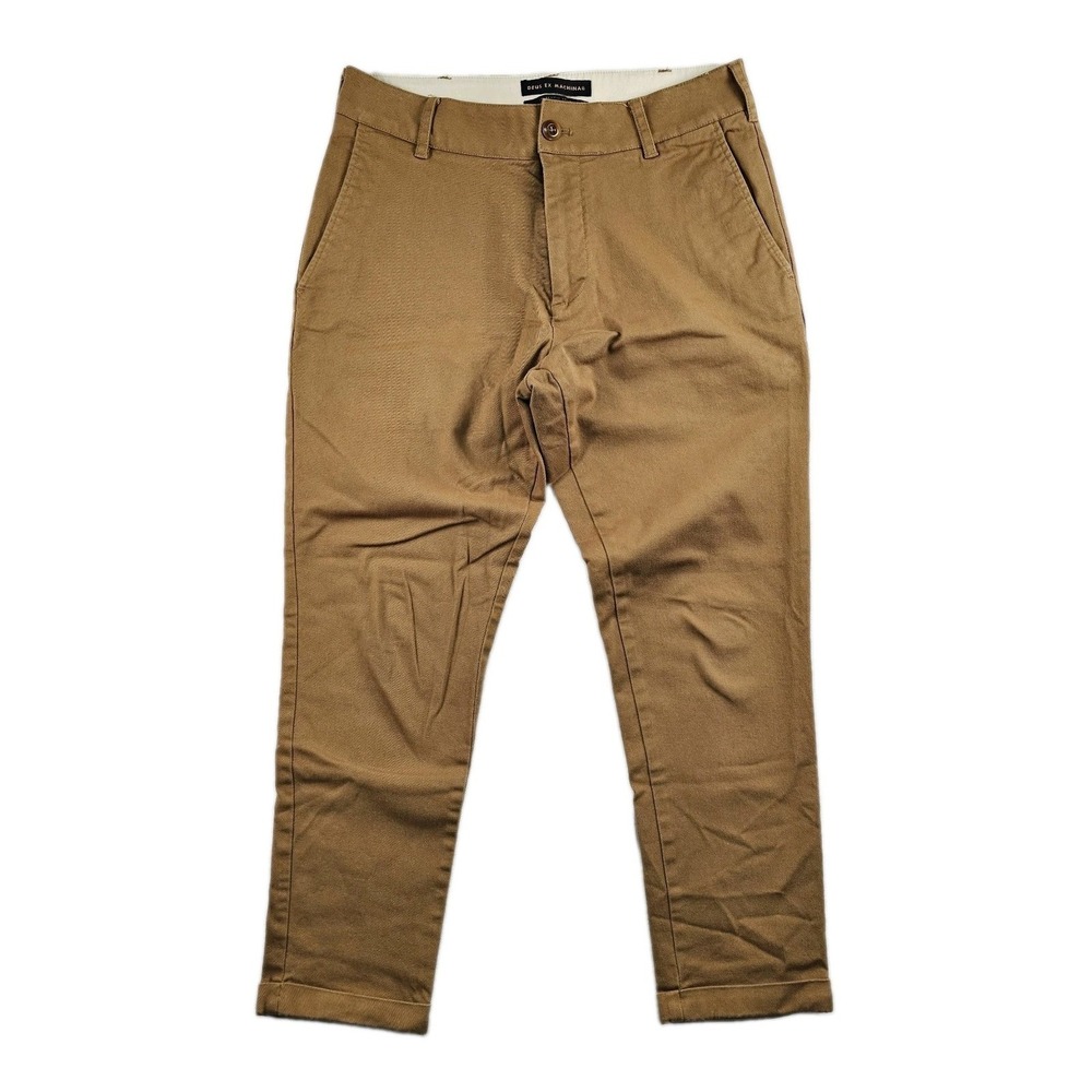 Deus Ex Machina Pants Mens 31x26 Slim Chino Khaki Cropped Xavier Oxford Ivy